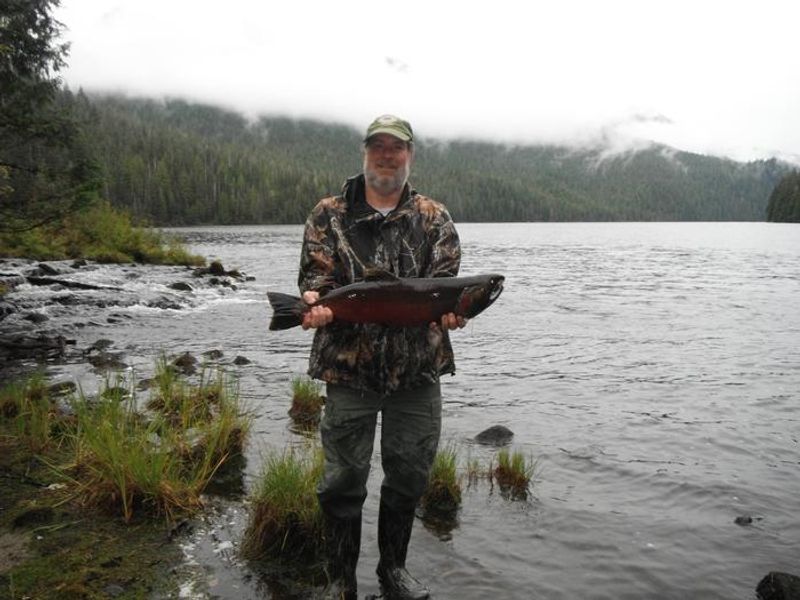 Coho salmon caught in Anan Lake in September