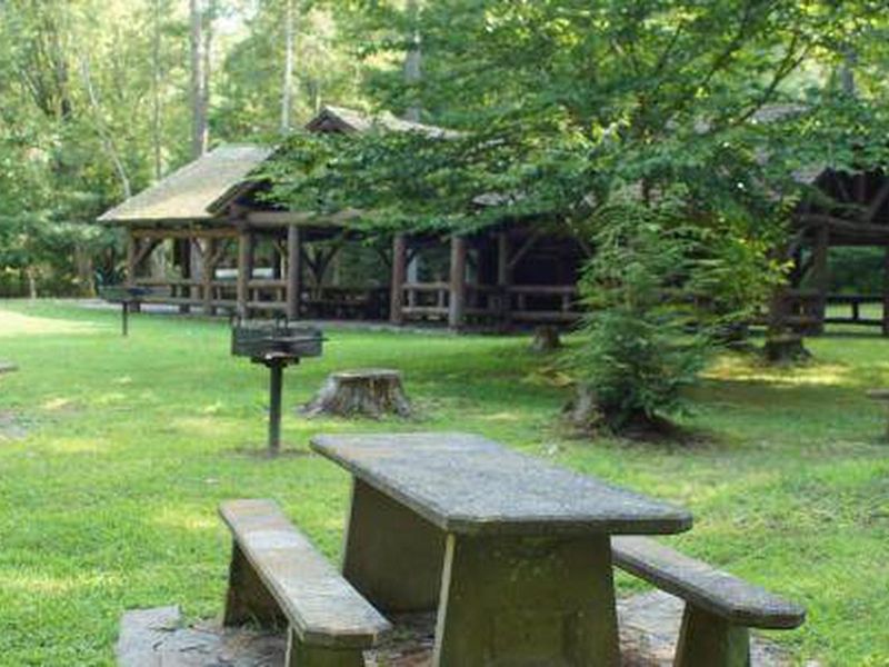 Picnic Tables in Backbone Rock Day Use Area
