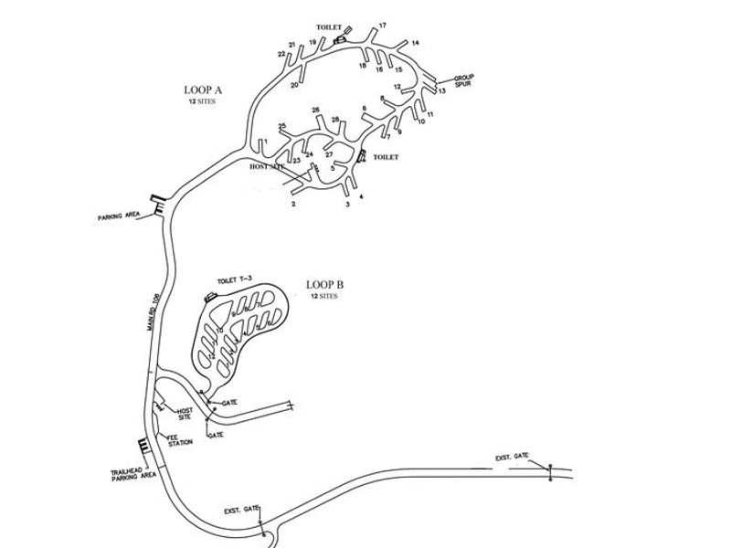 Potato Patch Campsite map