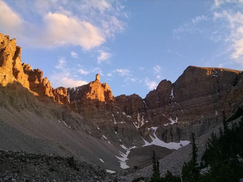 Wheeler Peak Glacial Cirque at Sunset