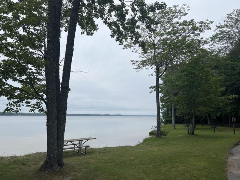 A photo of facility BREVOORT LAKE CAMPGROUND with Waterfront at picnic area