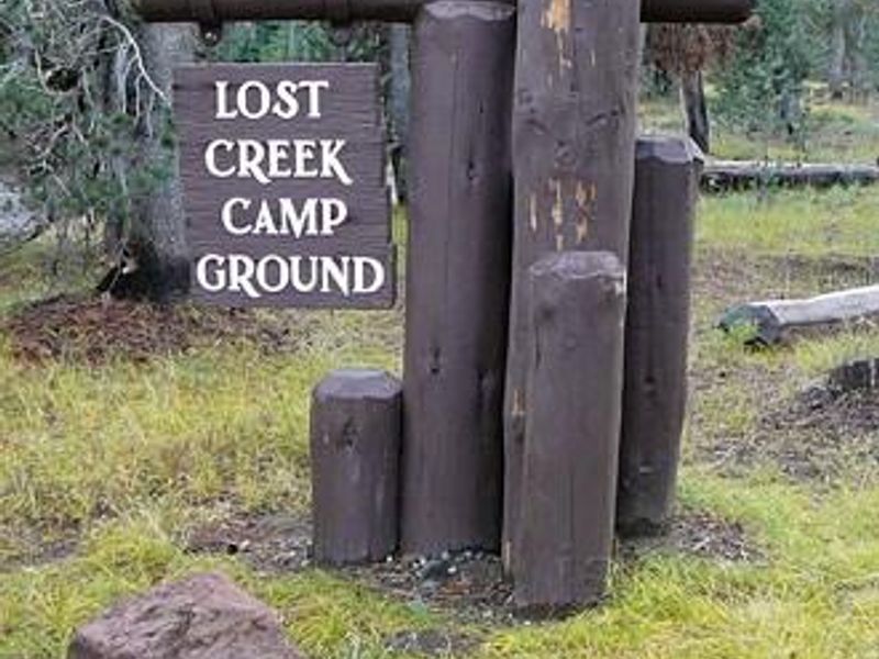 Entrance Sign to Lost Creek Campground
