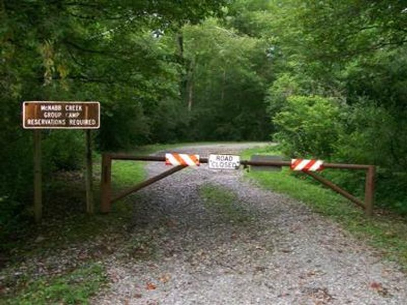 Gate at campground entrance