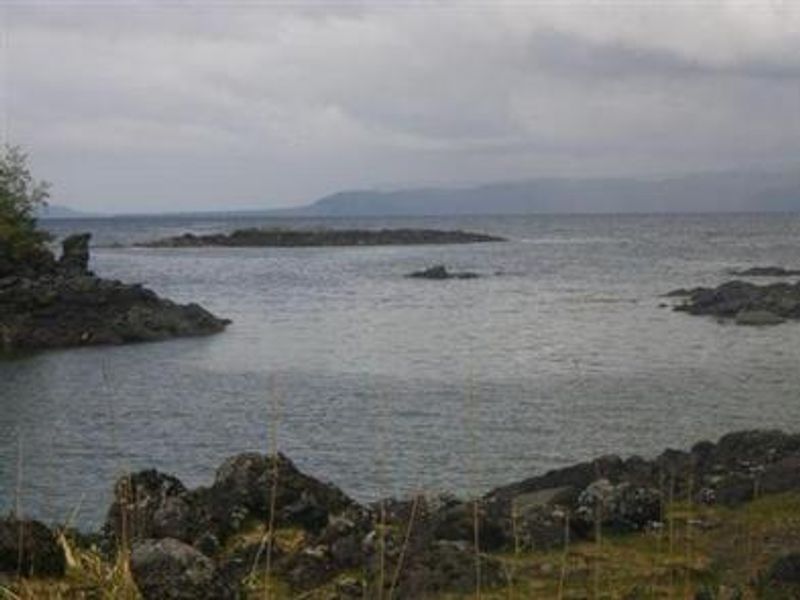 View from the beach in front of Steamer Bay cabin