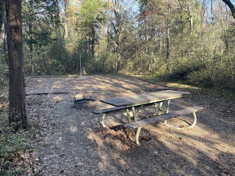 A photo of a campsite at Chickamauga Battlefield.