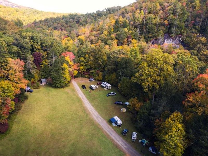 Lower Cove Creek with campers