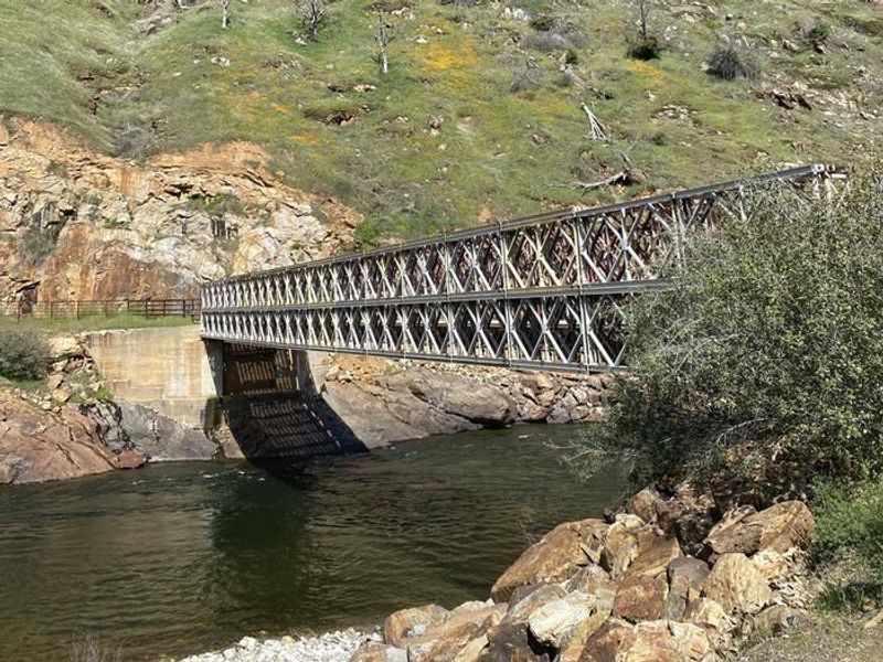 Bailey Bridge crosses the Kings River between Sequoia and Sierra National Forests