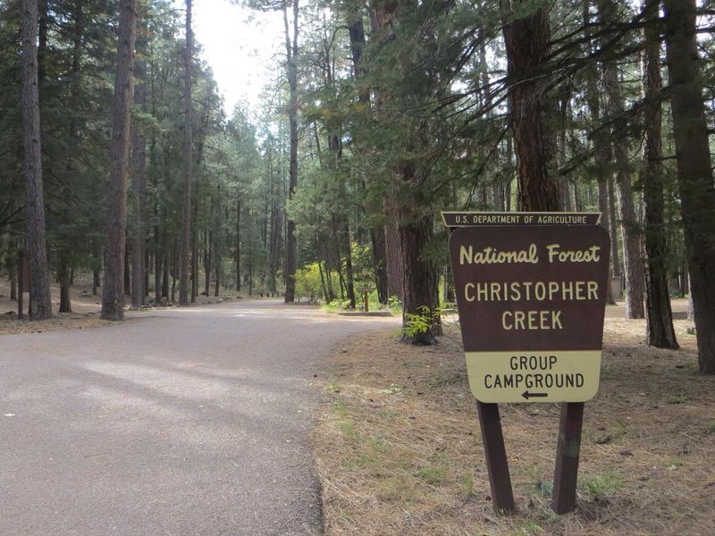 Christopher Creek Campground Entrance Sign