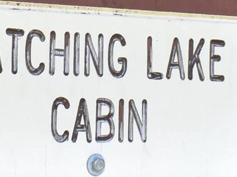 Patching Lake Cabin Sign