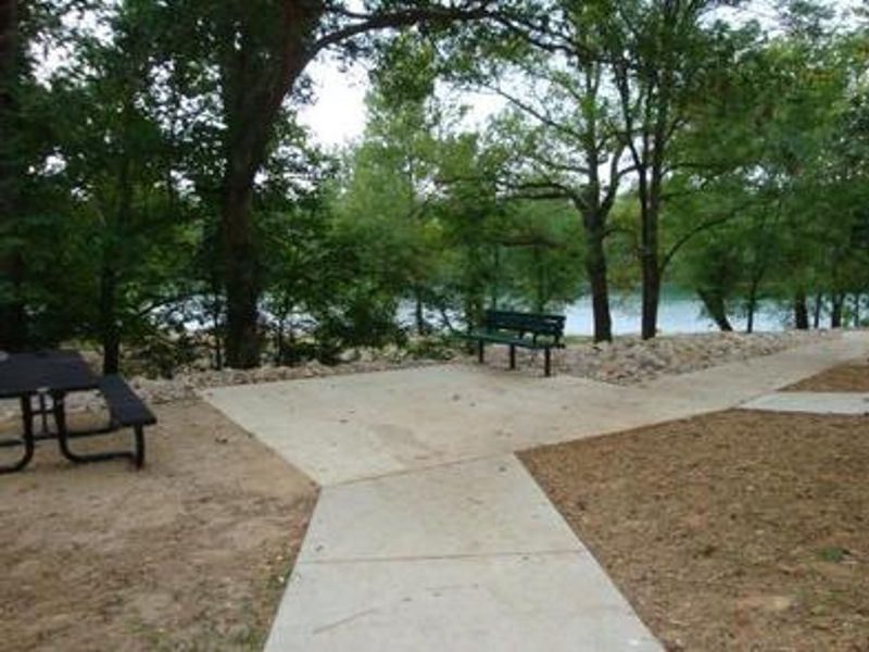 Walkway to lower picnic area