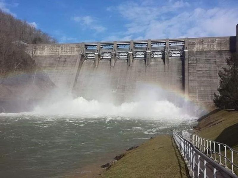 Rainbow view from the downstream