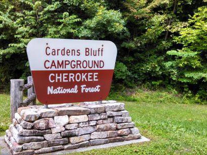 Entrance Sign at Cardens Bluff Campground