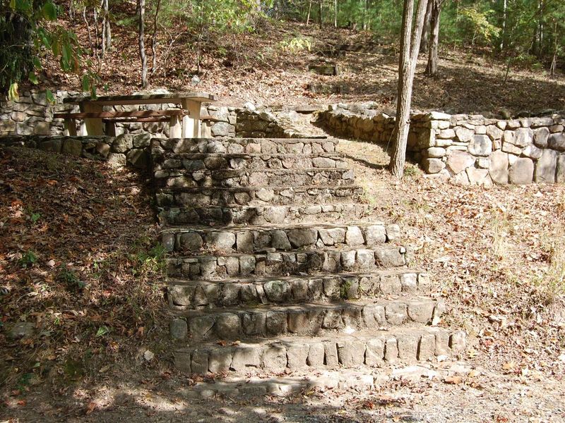Beautiful stone work at campsites 