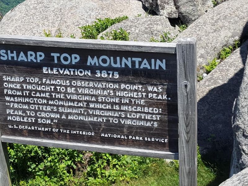 Information Sign at the Top of Sharp Top Mountain
