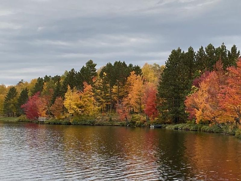 Pfeiffer Lake with fall colors