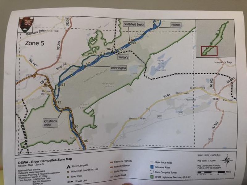 Zone 5 campsite map location