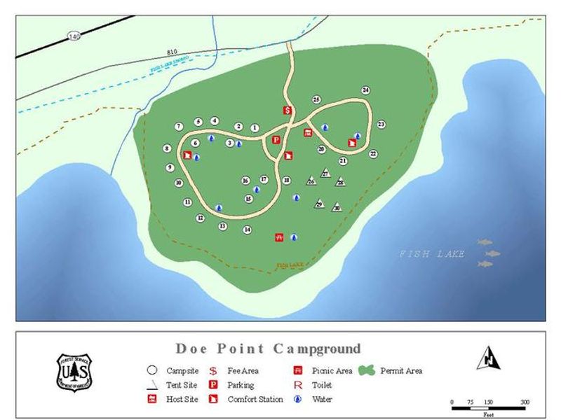 Doe Point Campground Map