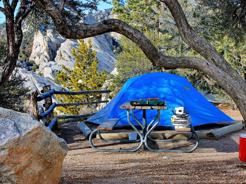 Camping among the rocks is popular