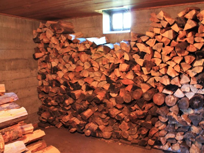Keystone Ranger Station indoor woodpile