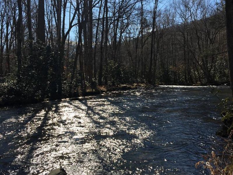 The view behind site F-34. There are several riverfront sites in the F-Loop. 