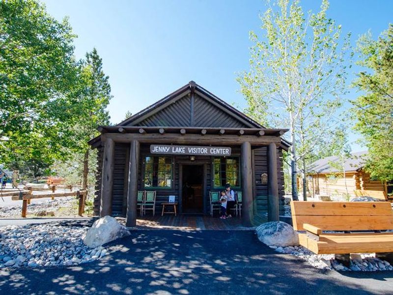 The Jenny Lake Visitor Center makes its home inside the historic Harrison Crandall Studio. The original building was built in the 1920's, and recent renovations were completed in 2019. Stop in to chat with a ranger, visit the Grand Teton Association store, or learn about the history of art in conservation and the National Park Service.