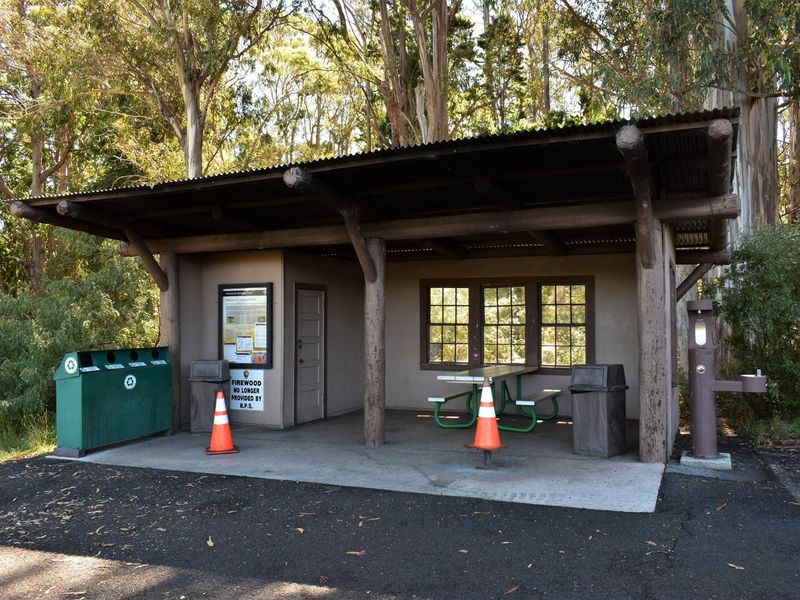 Picnic area with water station