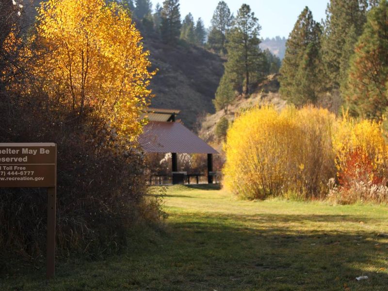 Robie Creek Park Group Use Shelter.