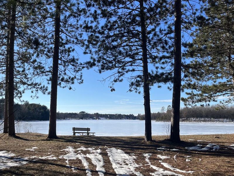 An icy day at Mack Lake