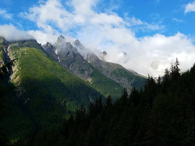 View from the Denver Glacier Trail (trail starts at Denver Caboose Cabin)