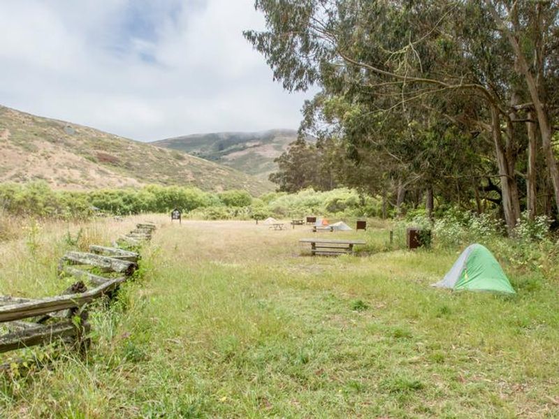 A shot of multiple campsites at Haypress Campground. 