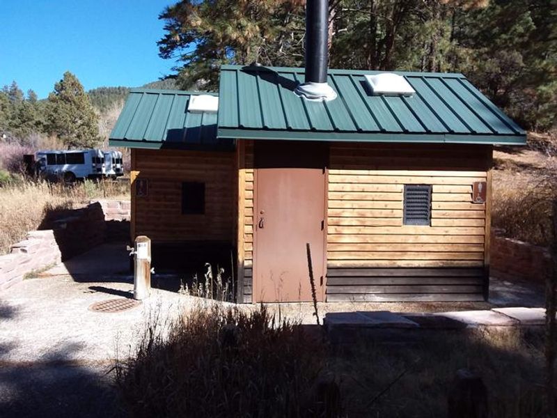 On-site vault toilets.