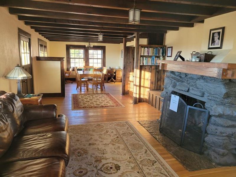 Living room and dining area