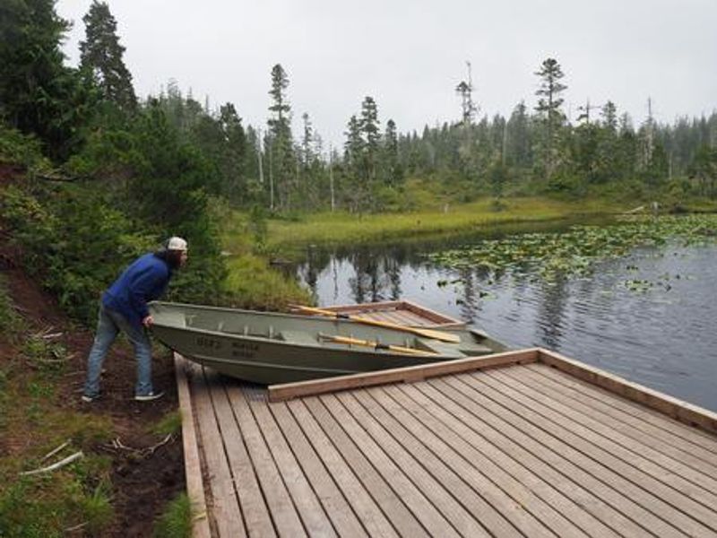 Skiff at Middle Ridge Cabin