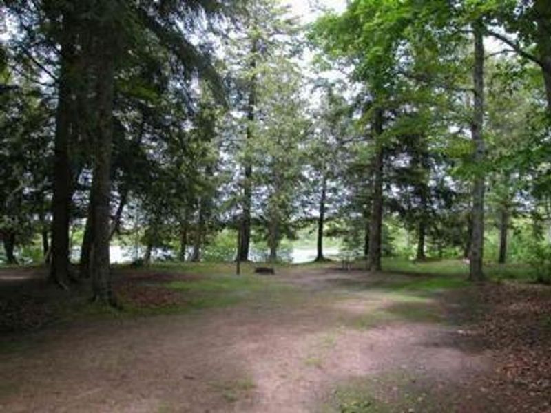 One of many sites located in AuTrain Lake Campground
