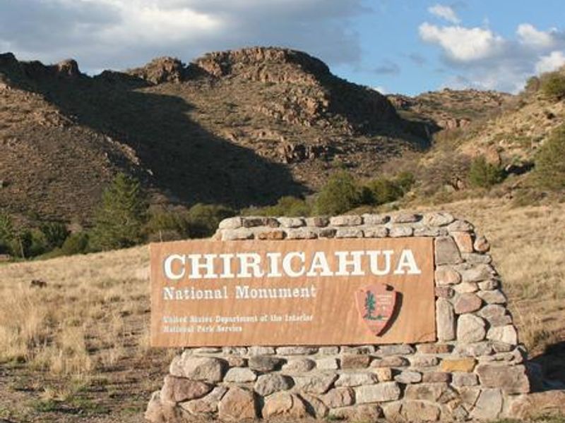 Entrance to Bonita Canyon and Chiricahua National Monument.