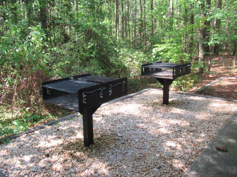 Barbeque grills at the Congaree Picnic Shelter