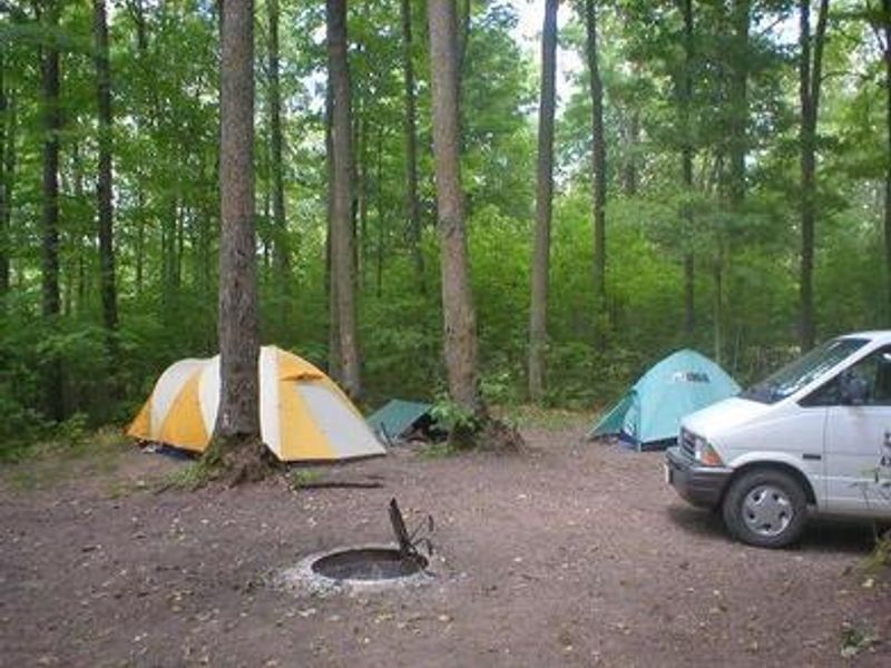Campsite at the Eastwood campground