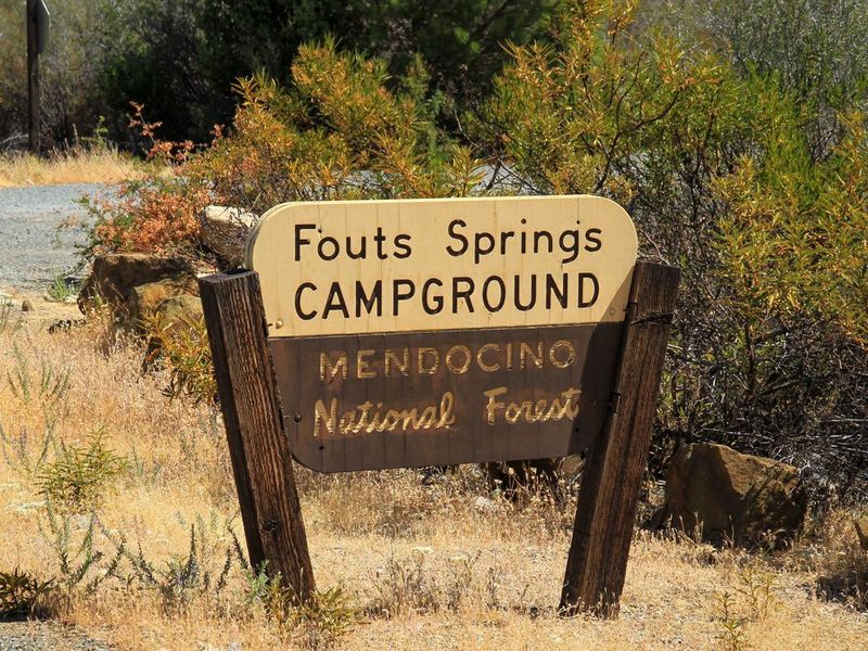 Fouts Springs Campground Sign
