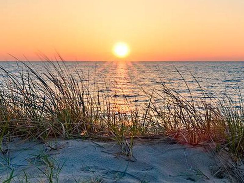 Lake Michigan at Sunset in Indiana Dunes National Park