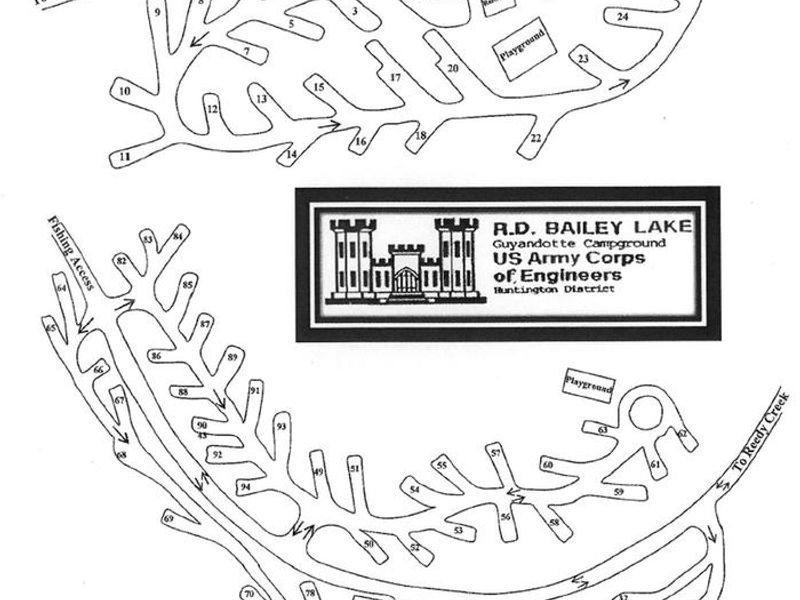 Campground Map with site location