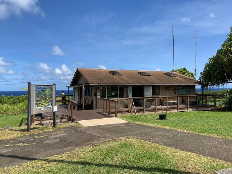 Spectacular ocean views surround the Kīpahulu Visitor Center area.