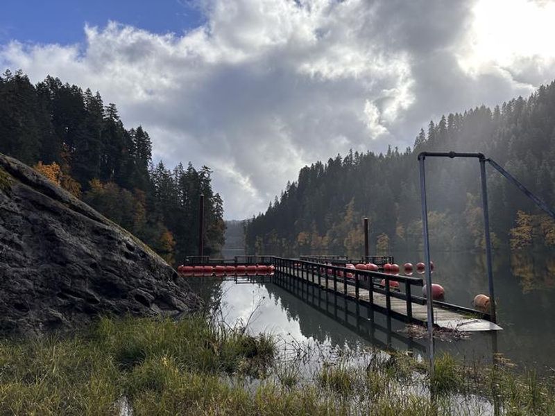 View of fishing dock from the day use area.