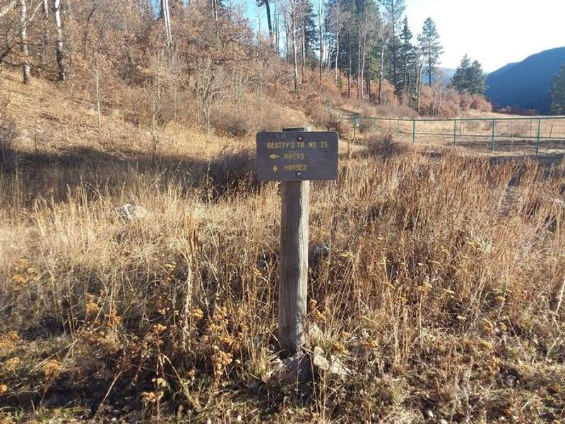 Jacks Creek Trailhead sign.