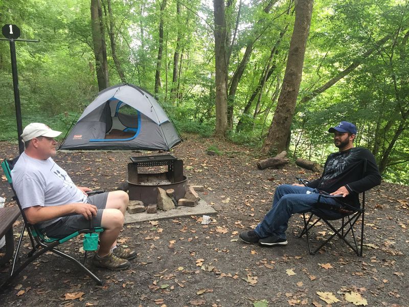 Campers at Brooklyn Campground