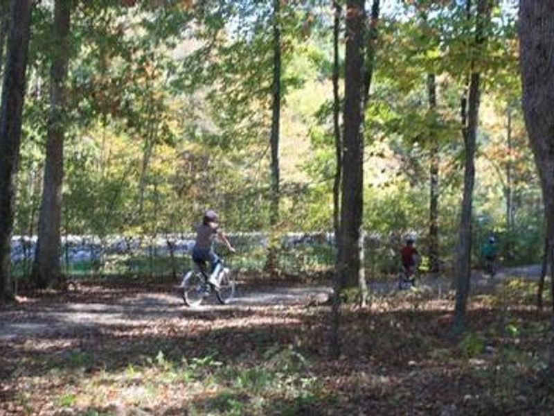 Historic Railroad hike and bike trail located near campground.