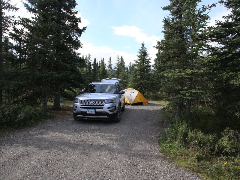 Campers may use RVs or tents at Teklanika in most years. Occasional bear incidents may cause restrictions on tent-camping, but such events are rare (and unpredictable).