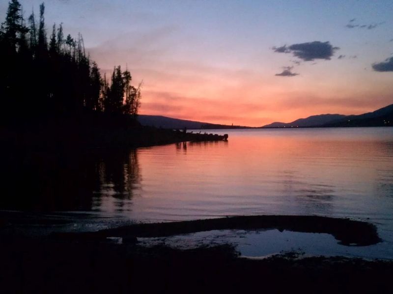 Fiery Sunset Viewed From Windy Point Campground