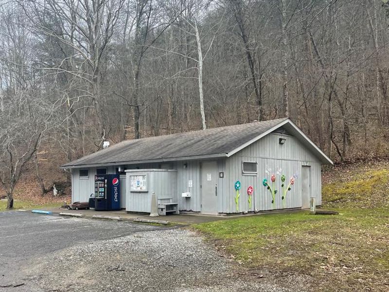 Rifle Run Campground restroom and laundry facility. 