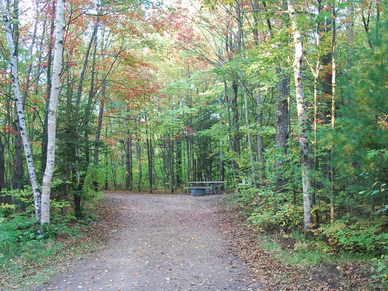 Layout of one of many campsites in the Bay Furnace Campground