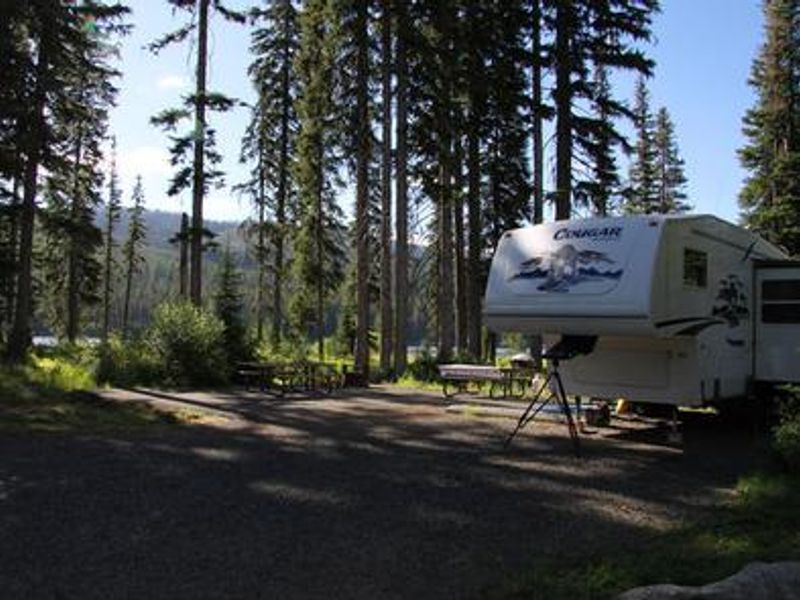 Campsite in Upper Payette Lake Campground. 